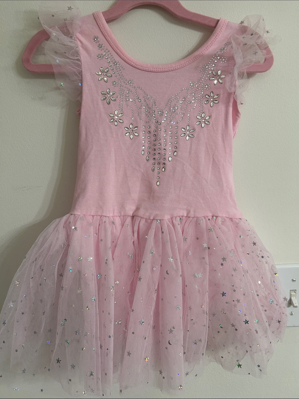 Pink Tulle Star Ballet Dress - Size 3. Bow back. Never Worn.